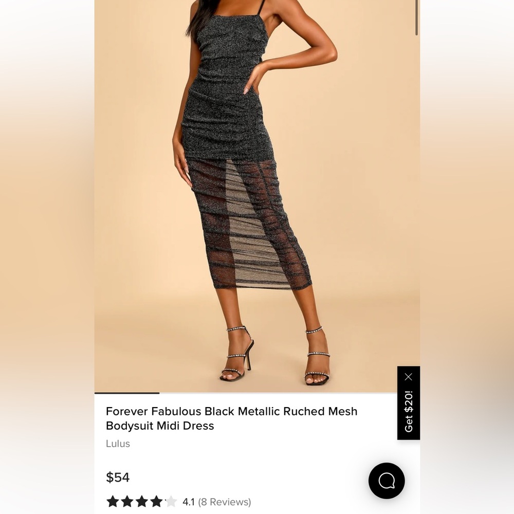 Lulus Forever Fabulous Black Metallic Ruched Mesh Bodysuit Midi Dress
